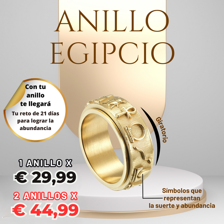 Anillo egipcio giratorio™️ Atrae la abundancia con elegancia