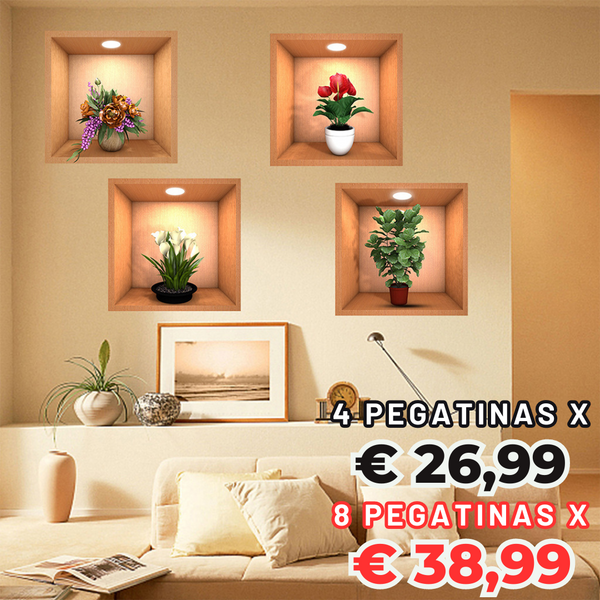 Pegatinas 3D ArtPlant™️ Decora con arte moderno y realista